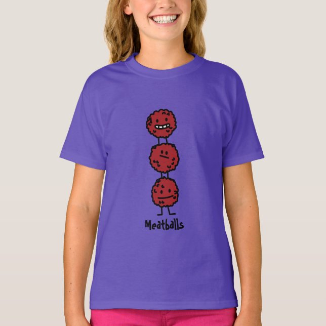 Fleischklöschen glücklich gestapelt auf einander T-Shirt (Vorderseite)