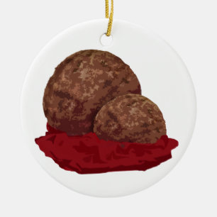 Fleischklößchen in Sauce Keramikornament