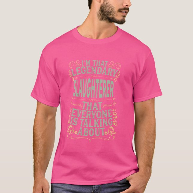 Fleischkutter Fleischschnitt - Legendäre Schlachtu T-Shirt (Vorderseite)