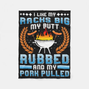 Fleischliebhaber Ich mag meine Racks große Pulled Fleecedecke