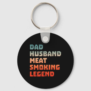 Fleischraucher räuchert Fleisch Grill Barbecue Lie Schlüsselanhänger