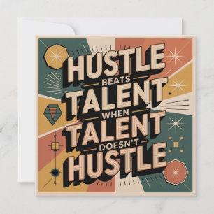 Fleiß schlägt Talent, wenn Talent nicht fleißig is Einladung