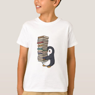 Fleißiger kleiner Pinguin, der Bücher für Kinder t T-Shirt