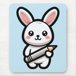 Fleißiges Kawaii-Kaninchen Mousepad