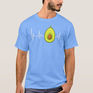 Fleitarian Avocado Heartbeat EKG Herzfrequenz Vegg T-Shirt