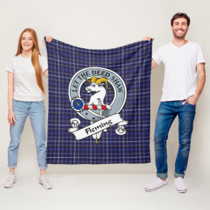 Fleming Clan Abzeichen Tartan Kariert Fleecedecke