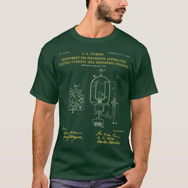 Fleming's Vacuum Tube Rectifier Deep Forest T-Shirt (Vorderseite)