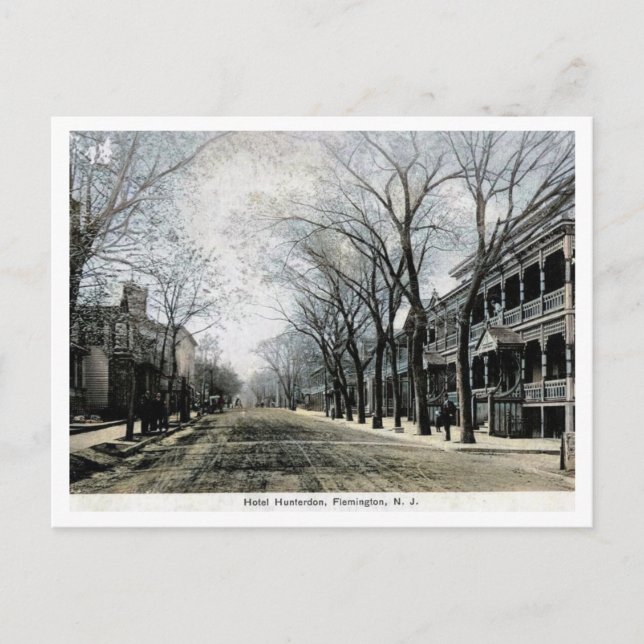 Flemington NJ Hotel Hunterdon 1910s Postkarte (Vorderseite)