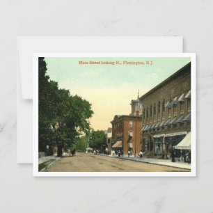 Flemington NJ Main Street 1910er Postkarte