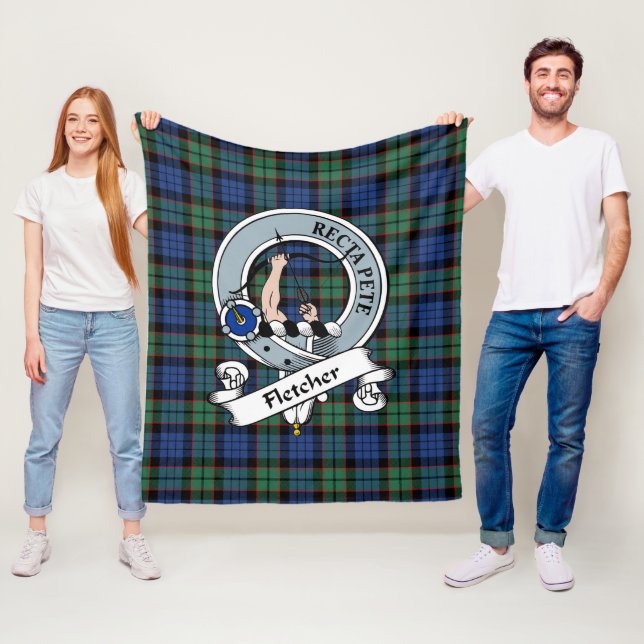 Fletcher Ancient Clan Abzeichen Tartan Kariert Fleecedecke (Beispiel)
