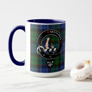 Fletcher Clan Abzeichen & Wrap Rund um Tartan Tasse