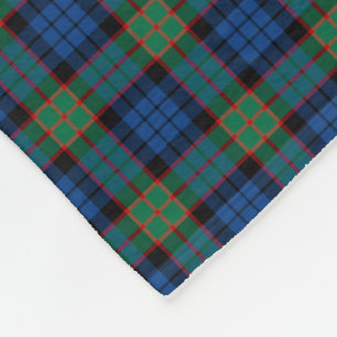 Fletcher Clan Bright Blue und Green Tartan Fleecedecke