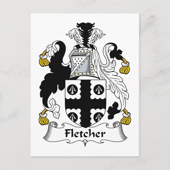 Fletcher-Familienwappen Postkarte (Vorderseite)