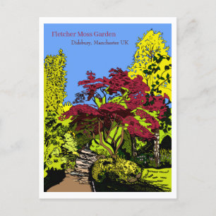 Fletcher Moss Garden, Manchester UK Postkarte