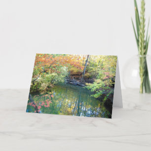 Fletcher Park Autumn Water Scene Greeting Card Karte