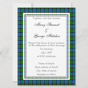 Fletcher Scottish Wedding Einladung