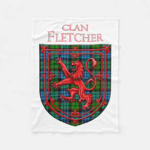 Fletcher Tartan Scottish Kariert Lion Rampant Fleecedecke