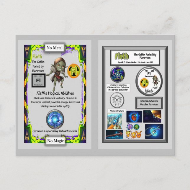 Fleth Presents Flerovium Trading Card Postkarte (Vorderseite)