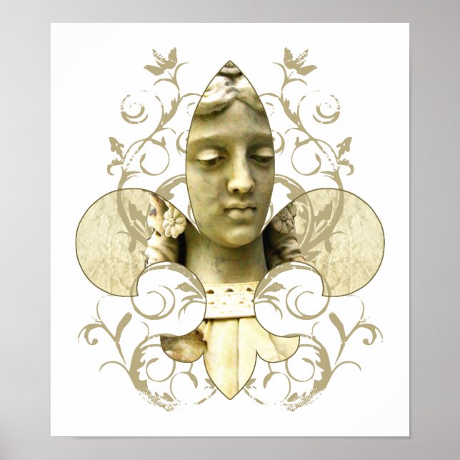 Fleur Angel Statue print Poster (Vorne)