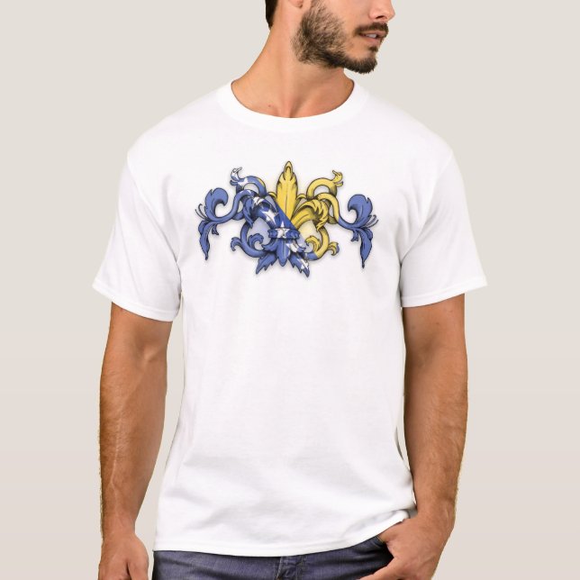 Fleur Bosnier-Flagge T-Shirt (Vorderseite)