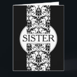 Fleur de Leis Lace Sister Birthday Karte<br><div class="desc">Lass deiner Schwester, dass sie die Sonne in deinem Leben ist, das Herz, das mit Liebe und Wärme schlägt. Sie verkörpert Schönheit, Anmut und Stil und inspiriere Sie mit ihrer liebevollen und besonderen Präsenz. Feiern Sie sie mit einer bunten Botschaft, die die Tiefe Ihrer Wertschätzung und Bewunderung für alles, was...</div>