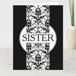 Fleur de Leis Lace Sister Birthday Karte