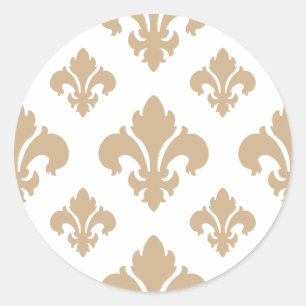 Fleur De Lis 2 Sand Runder Aufkleber