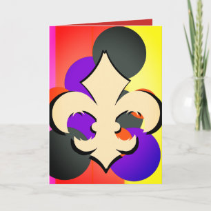 Fleur-de-Lis 5"x7"-Grußkarte Karte