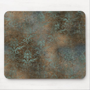 Fleur De Lis auf einem rostigen Hintergrund Mousepad