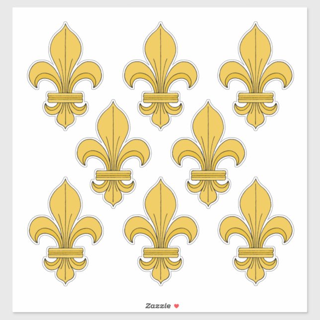Fleur-de-lis Aufkleber (Blatt)