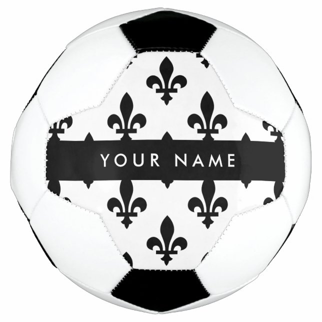 Fleur de Lis, Black on White, Black, Your Name Fußball (Vorderseite)