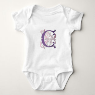 Fleur-de-lis-C-Monogramm Baby Strampler