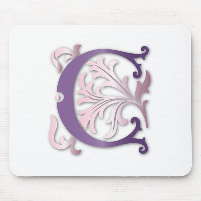 Fleur-de-lis-C-Monogramm Mousepad (Vorne)