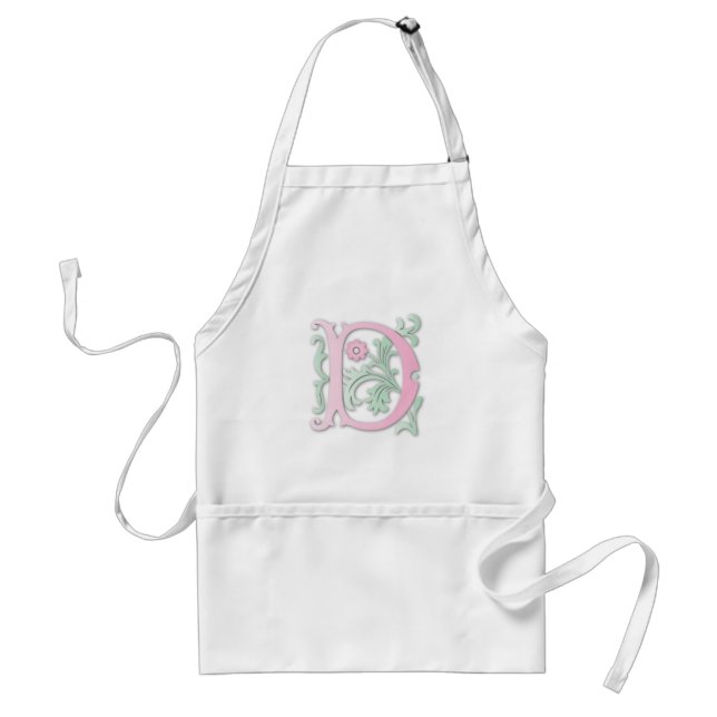 Fleur-de-lis D Monogramm Schürze (Vorne)