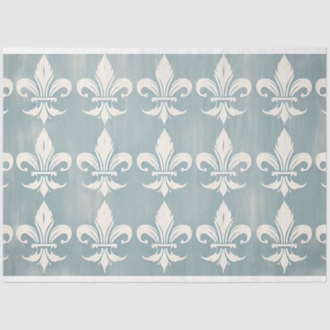 Fleur-de-lis Dekoupage Tissue Paper Seidenpapier (Vorderseite)