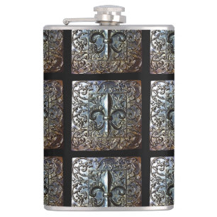 FLEUR DE LIS DESIGNER HIP FLASK FLACHMANN