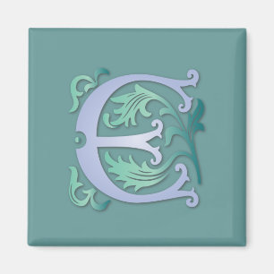 Fleur-de-lis E Monogramm Magnet