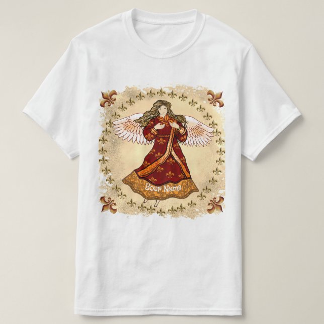 Fleur de lis Engel  T-Shirt (Design vorne)