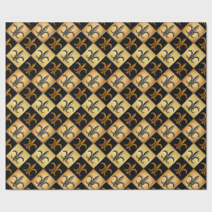 Fleur De Lis Fliesen Geschenkpapier