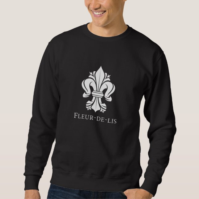 Fleur-De-Lis - Französisches Symbol - Frankreich L Sweatshirt (Vorderseite)