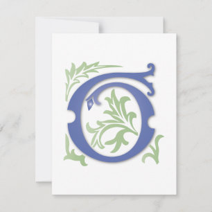 Fleur-de-lis G Monogramm Einladung