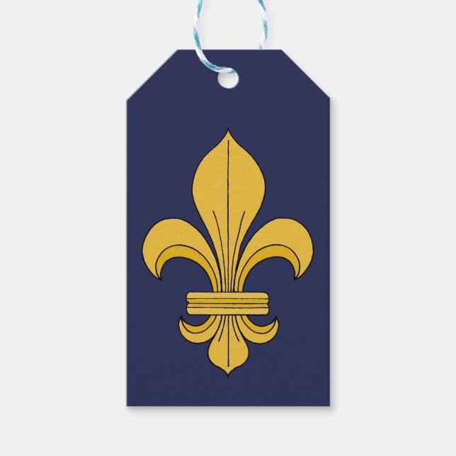 Fleur-de-lis Geschenkanhänger (Vorderseite)
