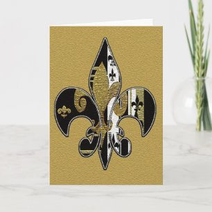 Fleur-de-lis-Glanz-Grußkarten Karte
