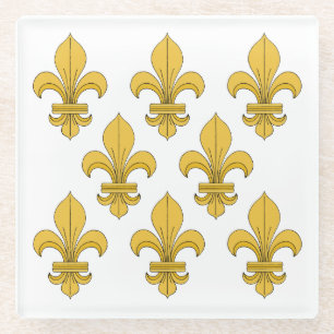 Fleur-de-lis Glasuntersetzer