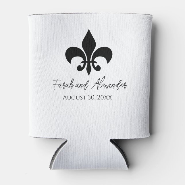 Fleur de Lis Hochzeit   Dosenkühler (Vorderseite)