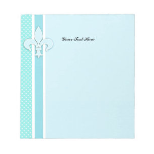 Fleur-de-Lis in Blue Notizblock