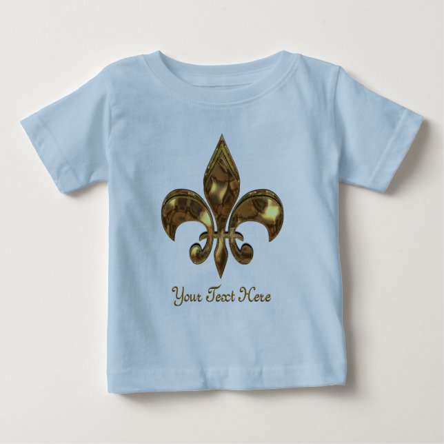 Fleur-de-lis individuell für Baby Baby T-shirt (Vorderseite)