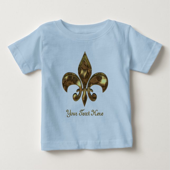 Fleur-de-lis individuell für Baby T-shirt (Vorderseite)