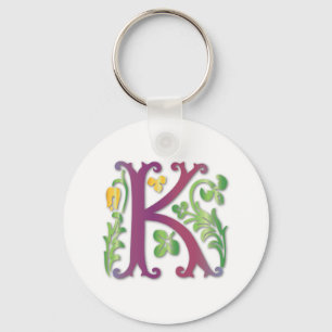 Fleur-de-lis-K-Monogramm Schlüsselanhänger