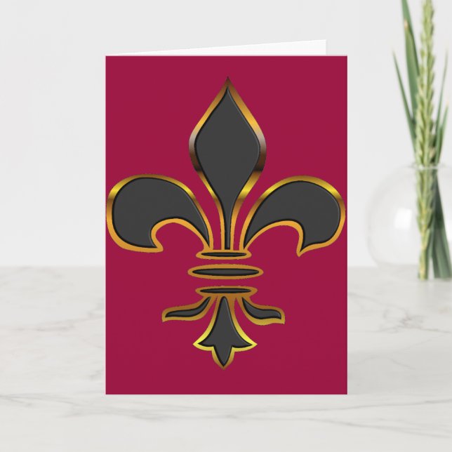 Fleur-de-lis-Karte Karte (Vorderseite)